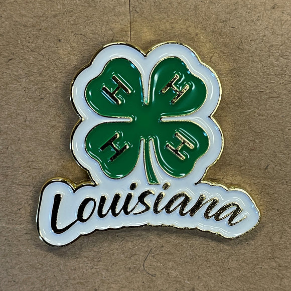4-H Clover Louisiana Lapel Pin