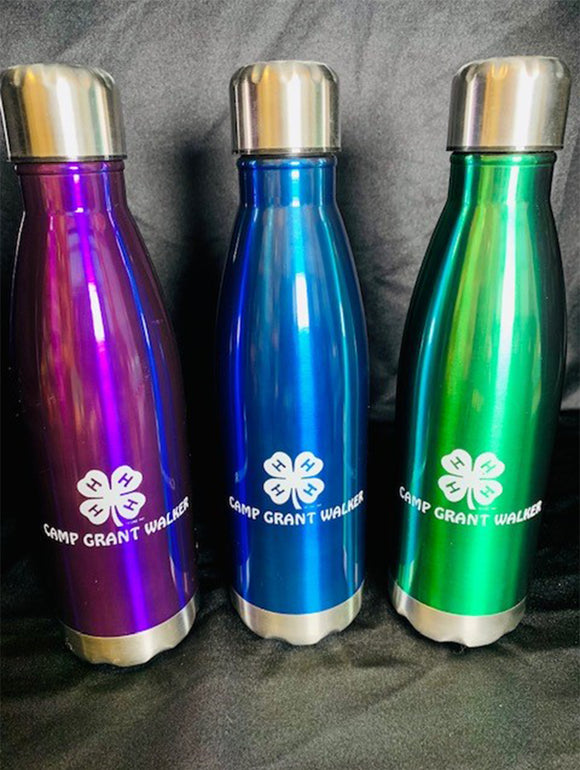 Stainless Steel Double Wall Water Bottle with White CGW Imprint